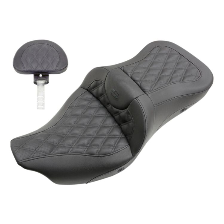 Saddlemen Roadsofa LS Lattice Stitch 2-Up Seat For Harley - Image 5