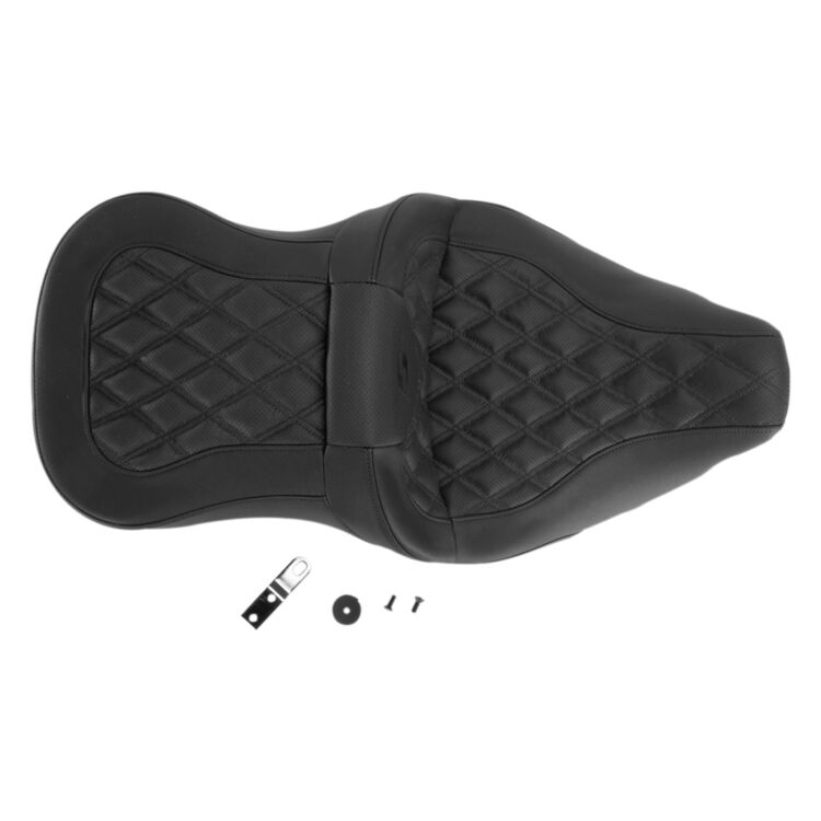 Saddlemen Roadsofa LS Lattice Stitch 2-Up Seat For Harley - Image 2